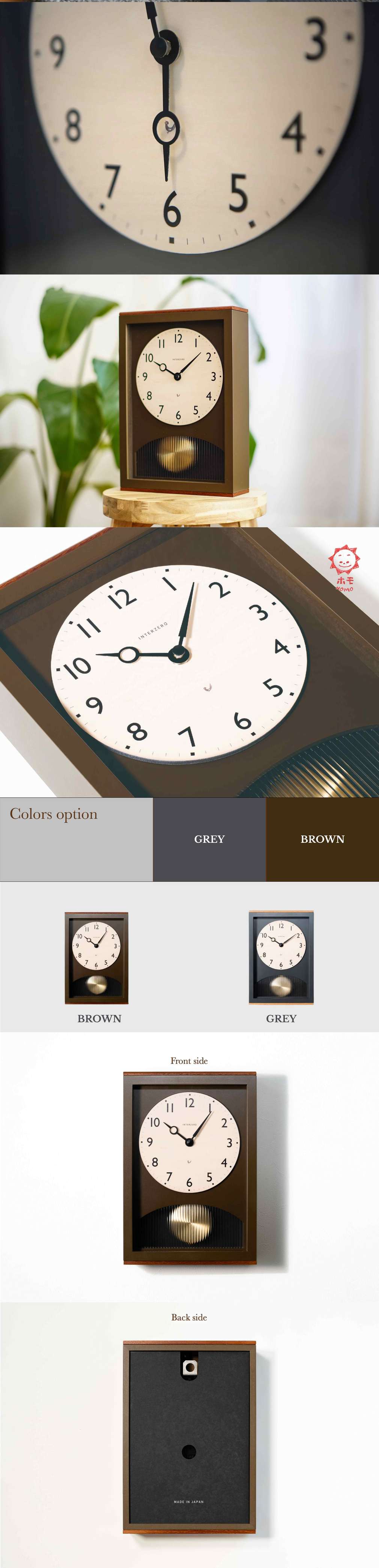 [모로모로] ARCH Pendulum Clock - Gray 샹브루 일본 장인 추시계 (Gray) 상세 이미지 2