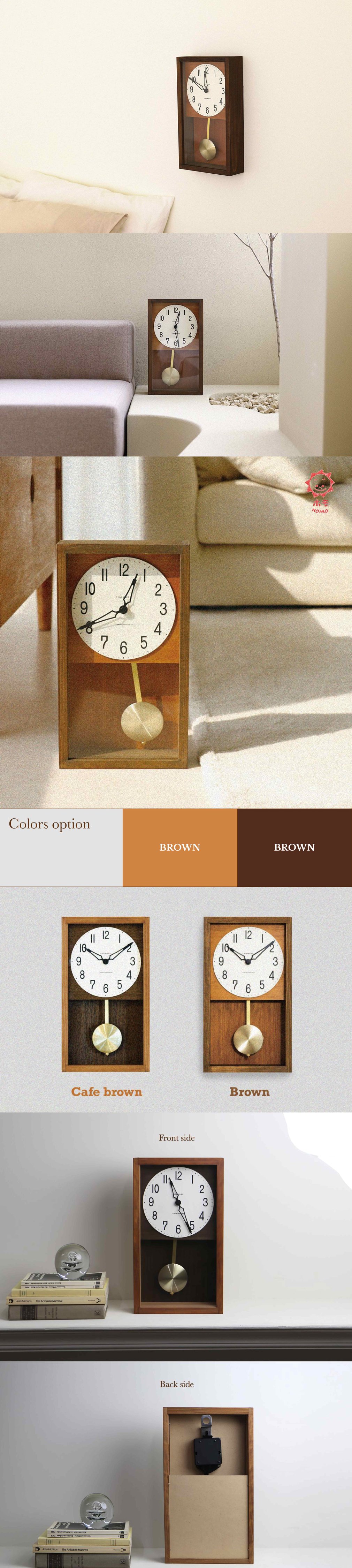 [모로모로] Hinoki Pendulum Clock - Brown 샹브루 일본 장인 추시계 (Brown) 상세 이미지 2