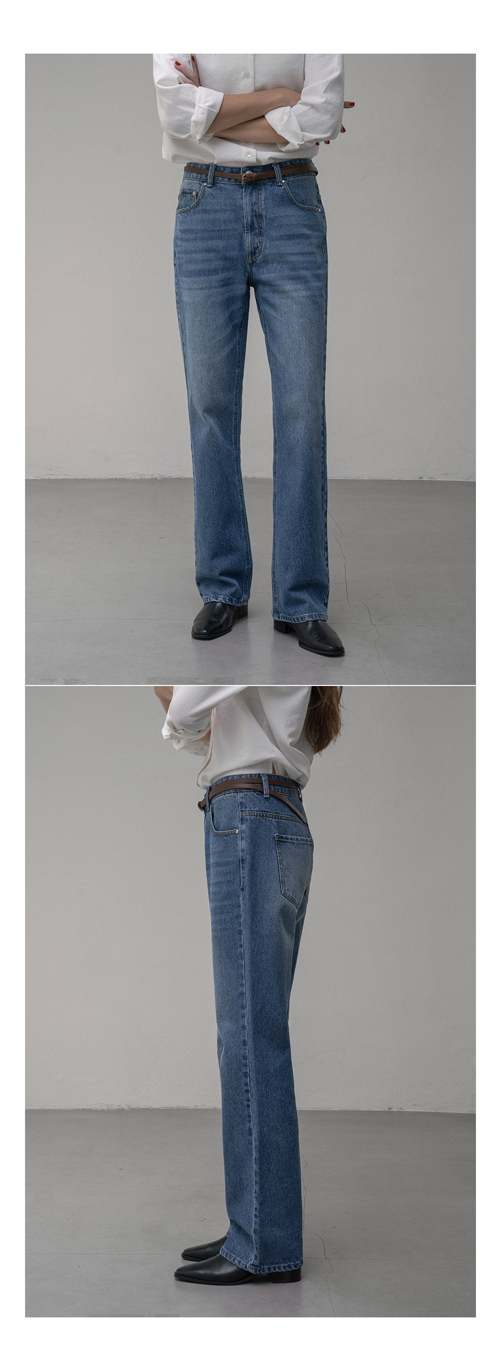 [시야쥬] 딥블루 부츠컷 데님_딥블루(SIJN6077) 상세 이미지 3