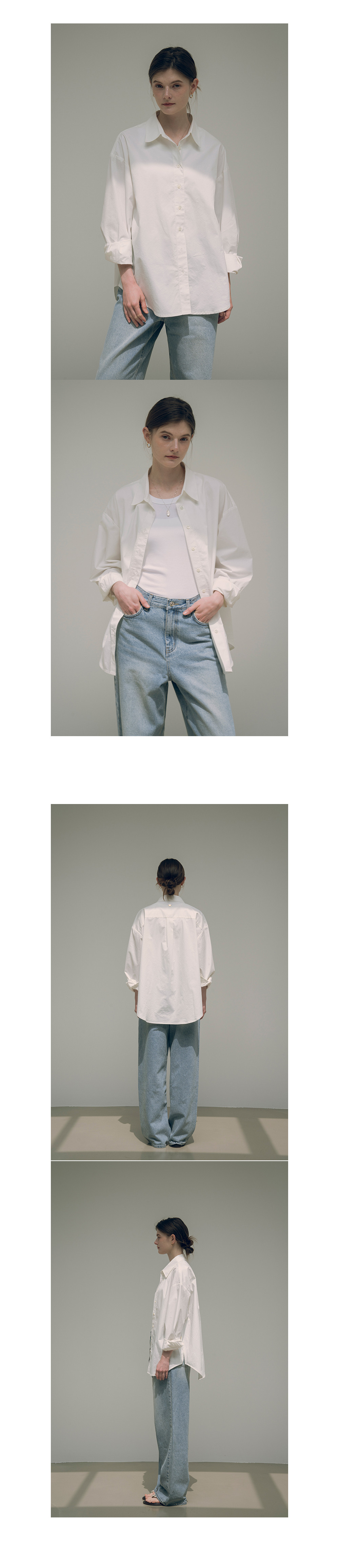 [시야쥬] 오버핏 노블 셔츠_아이보리(SITP5143) 상세 이미지 1