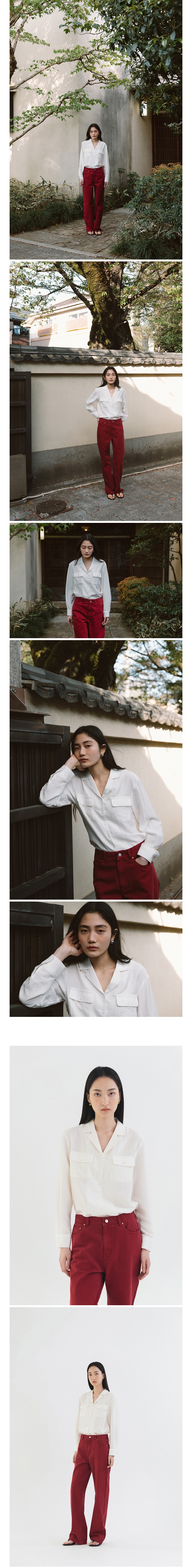 [시야쥬] 오픈 카라 포켓 셔츠_블랙(SITP5207) 상세 이미지 3