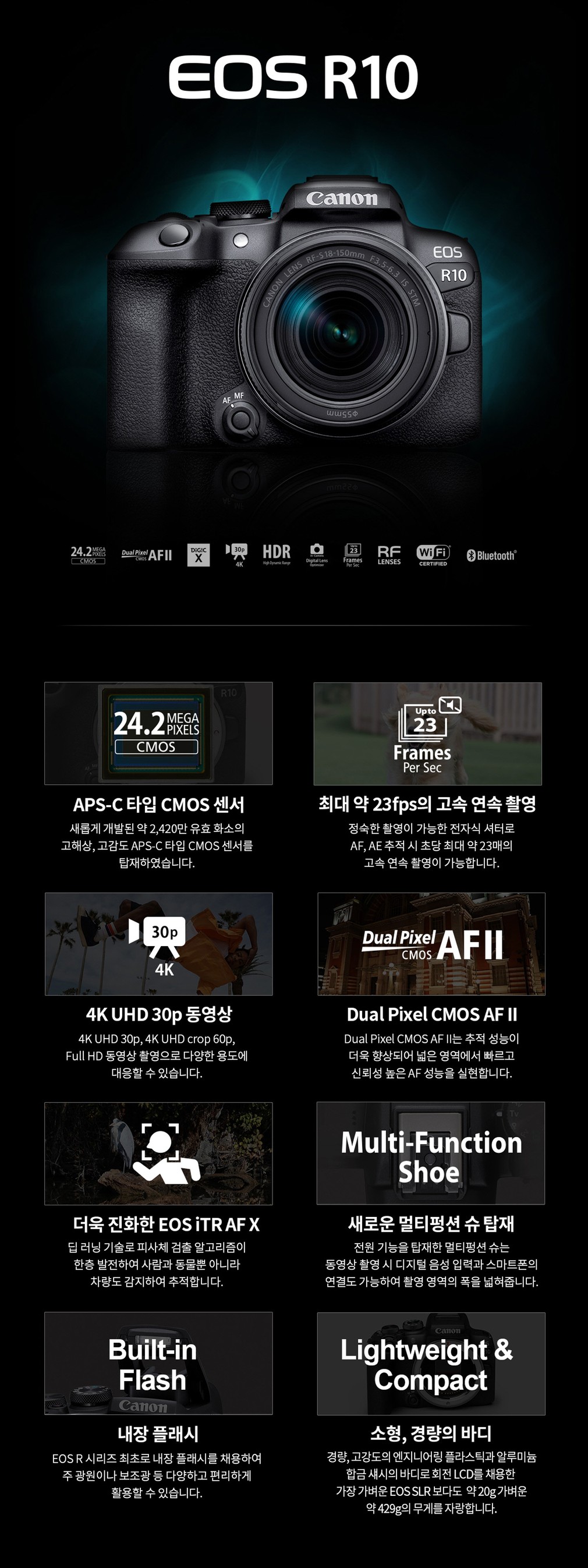 [캐논] EOS R10 렌즈미포함 (EOS R10) 상세 이미지 1