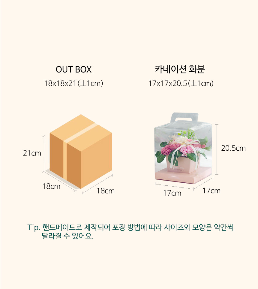 [메종드플로레] 비누꽃 카네이션 화분형 4종 (택1) 상세 이미지 1