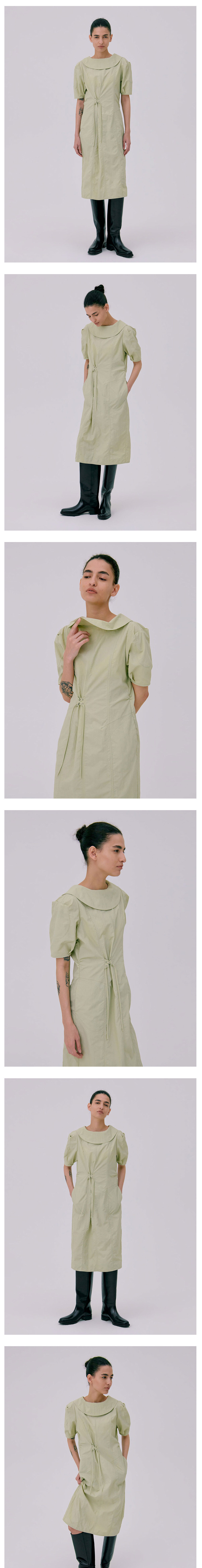 [분더캄머]Puff sleeve dress_Light Khaki 상세 이미지 2