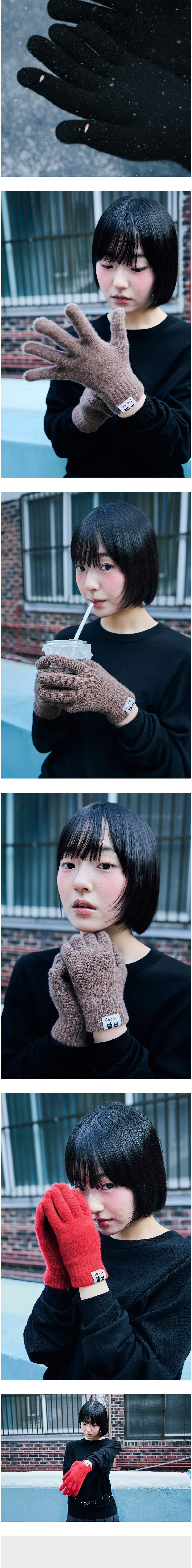 [고코리] 나이트 미우 글러브 - 4컬러 핑거홀 장갑 상세 이미지 2