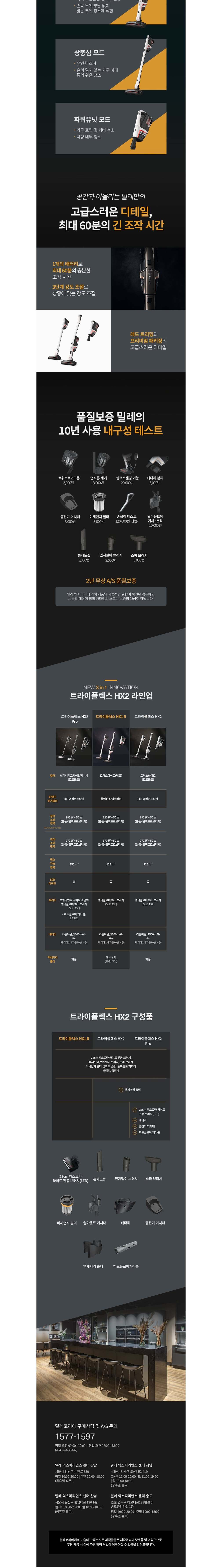 [밀레] (Miele 본사) 밀레 무선 청소기 Triflex HX1R (단품) 상세 이미지 2