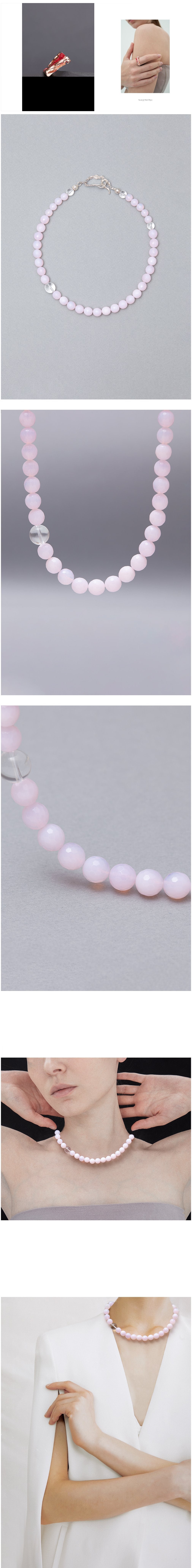 [하지나] 10mm Pink Opal Necklace 상세 이미지 1