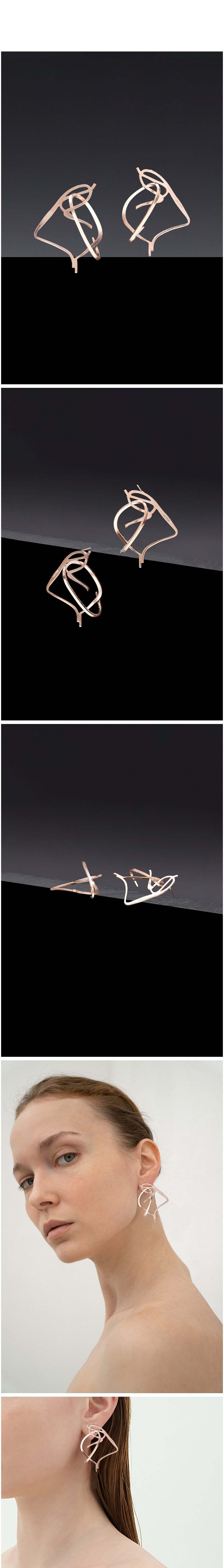 [하지나] Dancing Objet No.7 Earrings - RG 상세 이미지 1