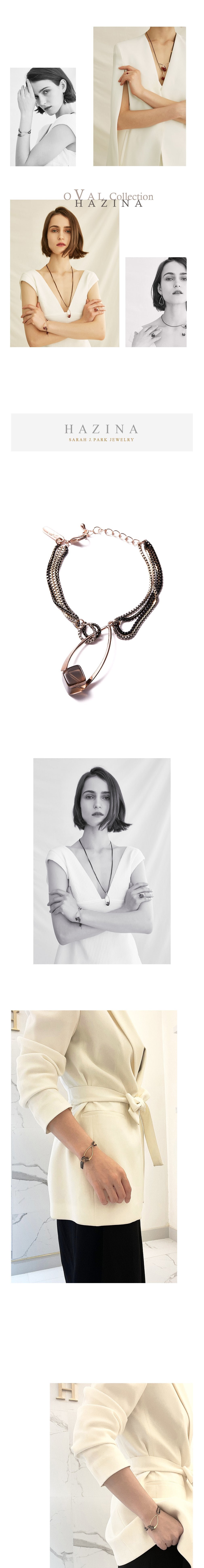 [하지나] Smoky Quartz Oval Bracelet (단품) 상세 이미지 1