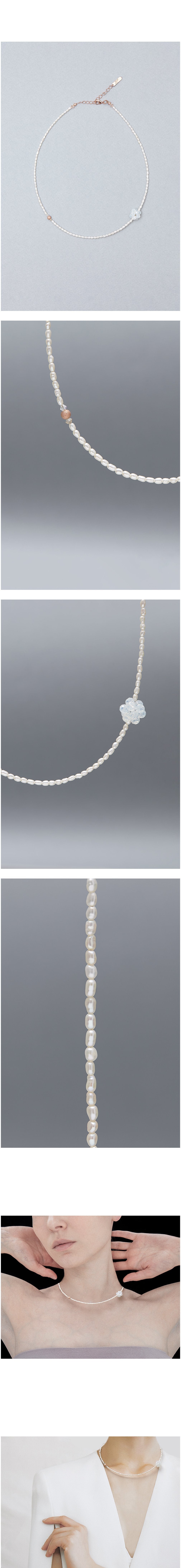 [하지나] Petit Freshwater Pearl Necklace Two Edgy 상세 이미지 1