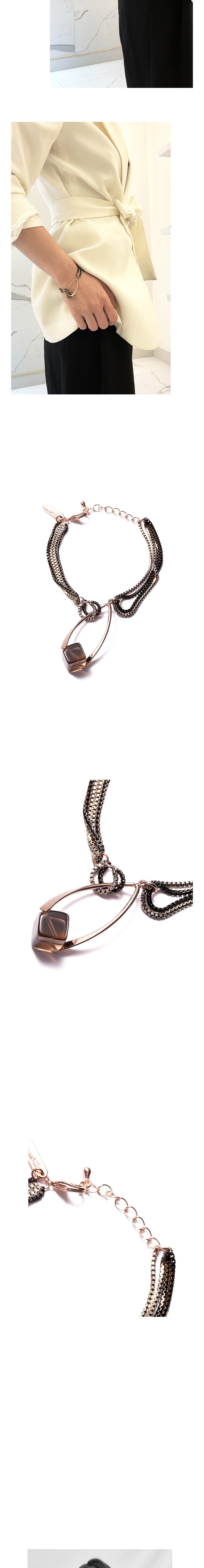 [하지나] Smoky Quartz Oval Bracelet (단품) 상세 이미지 2