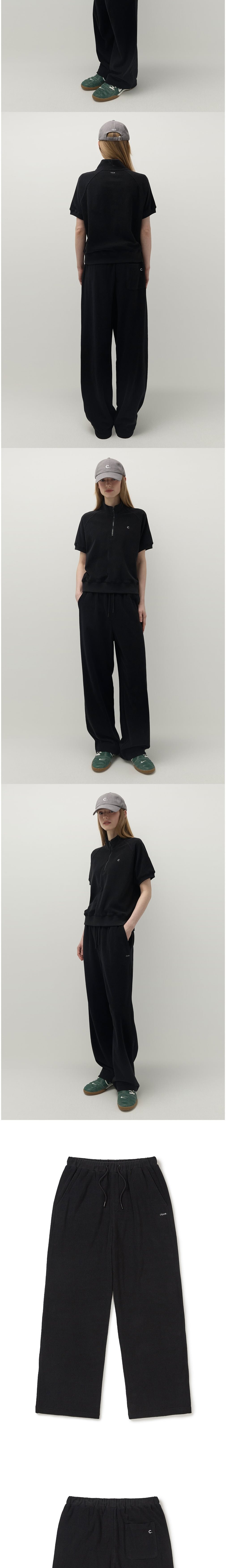 [클로브] 테리 루즈핏 팬츠 (블랙) 상세 이미지 2