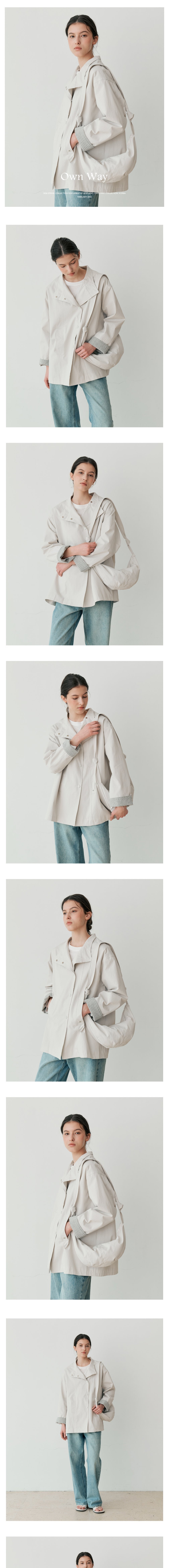 [르스튜디오] HIGH-NECK MINIMAL COAT (LBE) 상세 이미지 1