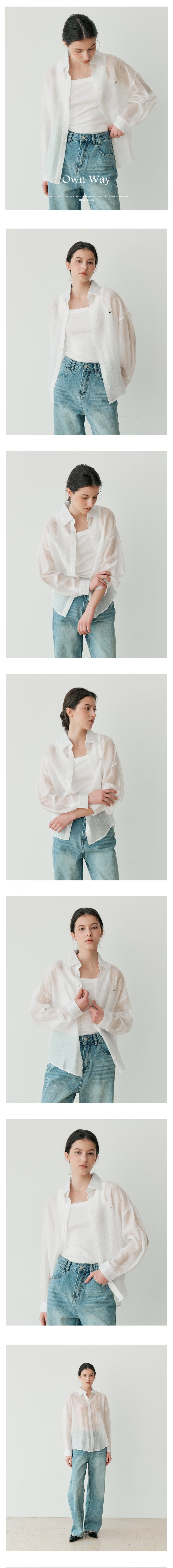 [르스튜디오] SEMI-SEE-THROUGH LOOSE FIT SHIRT (IV) 상세 이미지 1