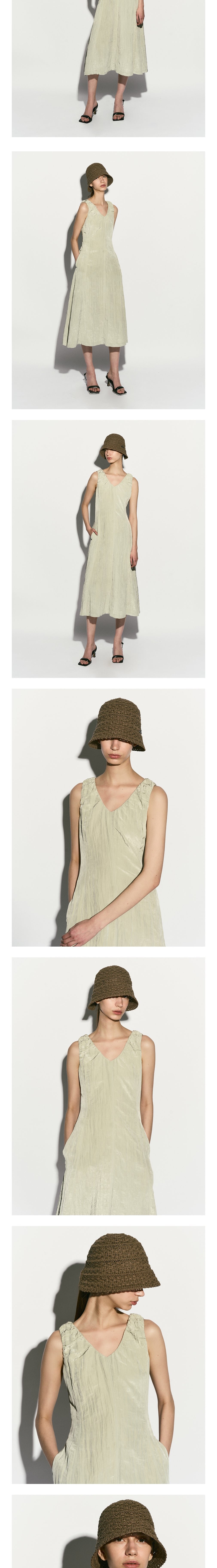 [리이] CROCHET BUCKET HAT KHAKI BROWN 상세 이미지 2