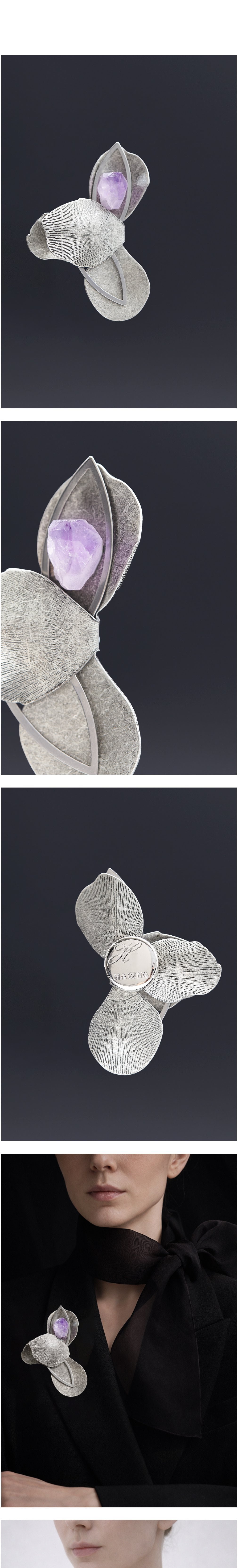 [하지나] Revealed Core Brooch - Amethyst (단품) 상세 이미지 1