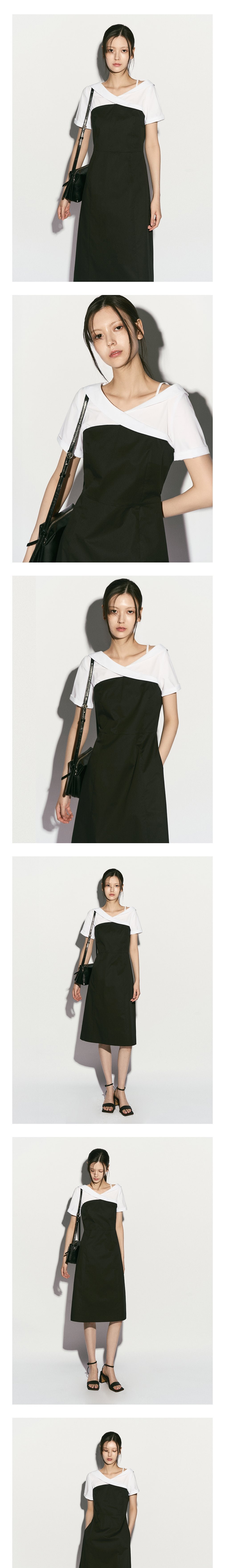 [리이] ASYMMETRIC STRAP SHIRT DRESS 상세 이미지 1