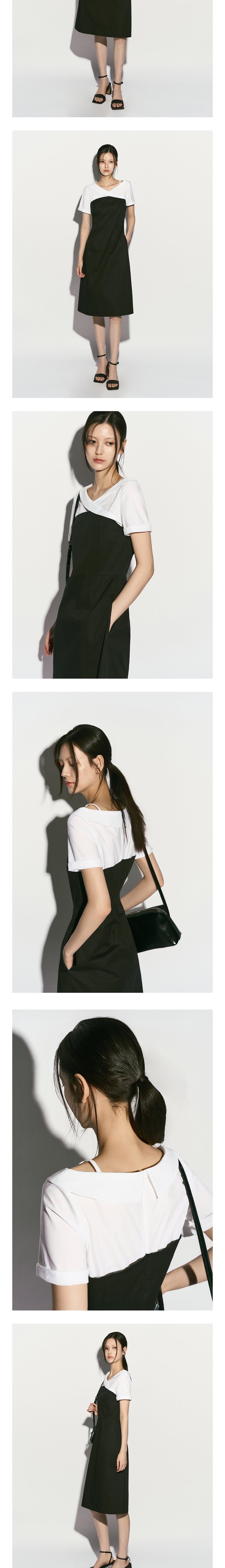 [리이] ASYMMETRIC STRAP SHIRT DRESS 상세 이미지 2
