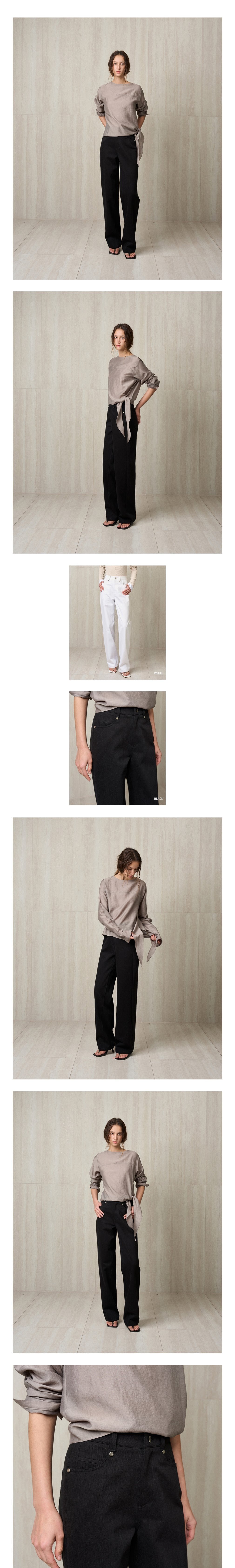 [리이] STRAIGHT JEAN BLACK 상세 이미지 1