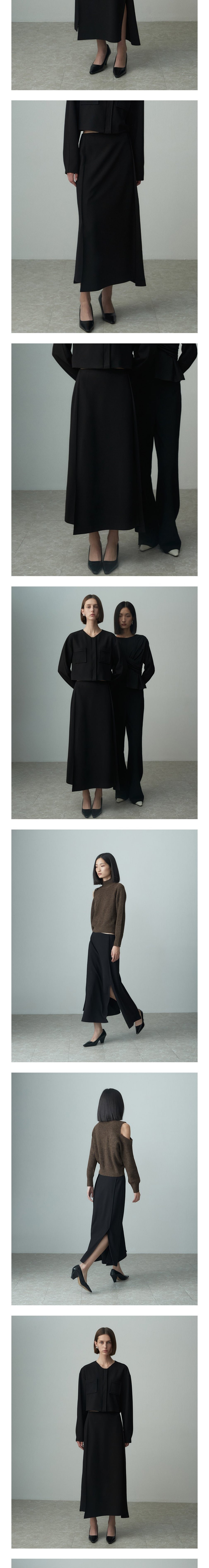 [리이] SIDE SLIT MIDI SKIRT 상세 이미지 2