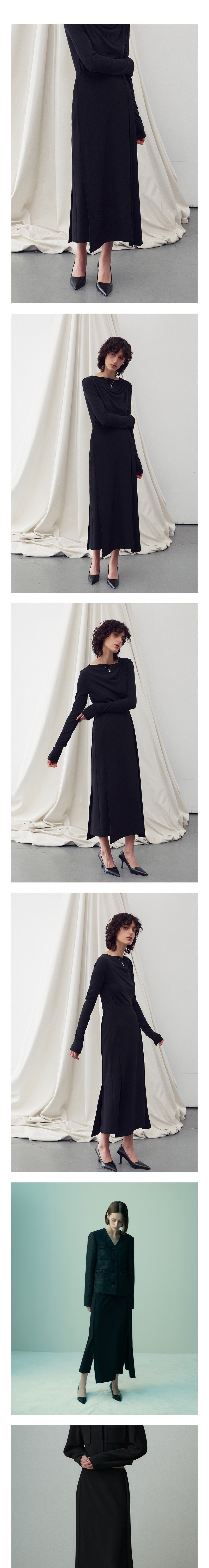 [리이] SIDE SLIT MIDI SKIRT 상세 이미지 1