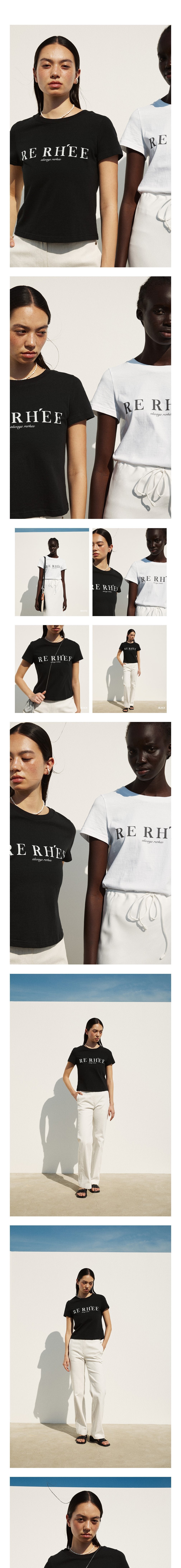 [리이] RERHEE COTTON T SHIRT BLACK 상세 이미지 1