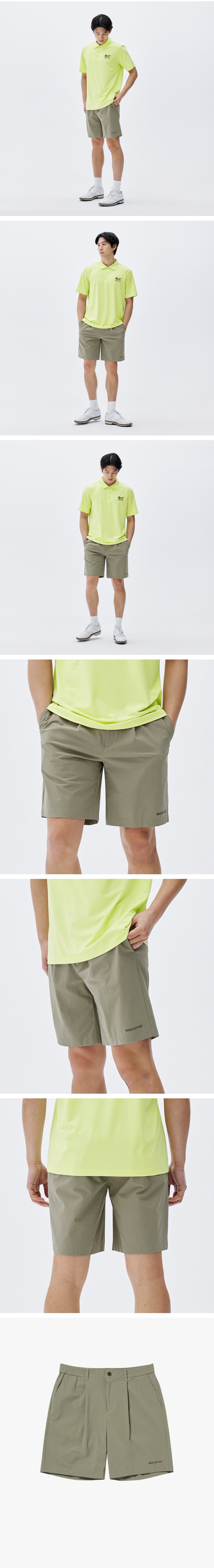 [매드캐토스] MCC ONE-TUCK HALF PANTS-KHAKI 상세 이미지 2