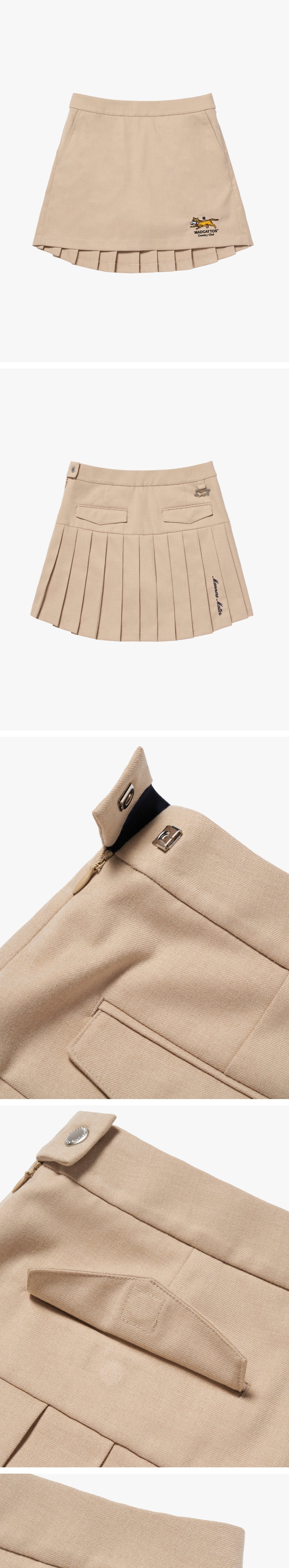 [매드캐토스] MCC W MIGO LOGO EMBROIDERY SKIRT -SAND 상세 이미지 1