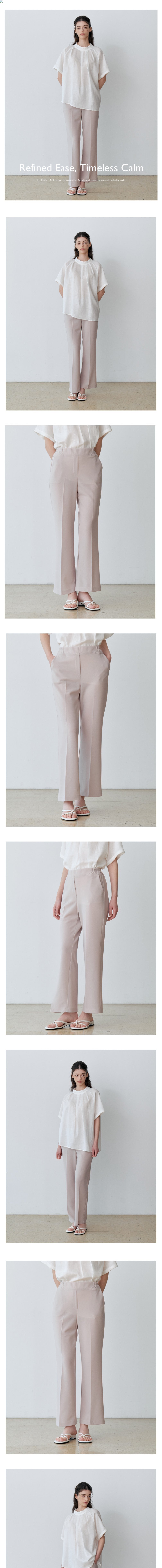 [르스튜디오] COMFORT SEMI BOOTCUT SLACKS (LBE) 상세 이미지 1