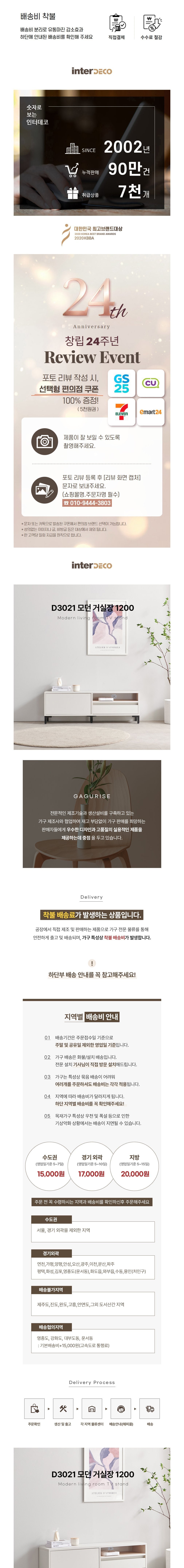 [인터데코] TV 거실장 수납장 티비다이 서랍 120cm P00000JY 상세 이미지 1