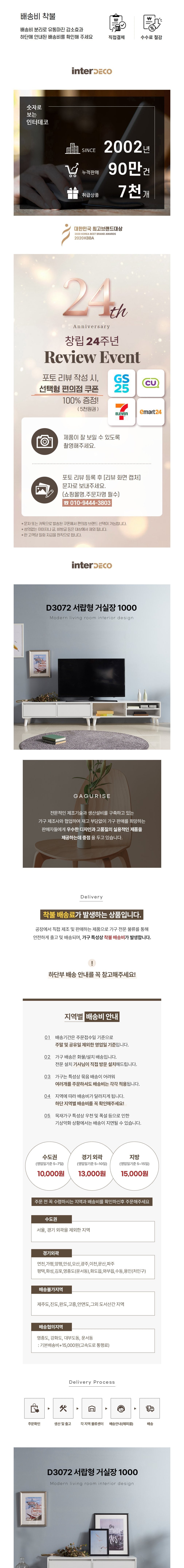 [인터데코] TV 거실장 수납장 티비다이 서랍 100cm P00000KP 상세 이미지 1