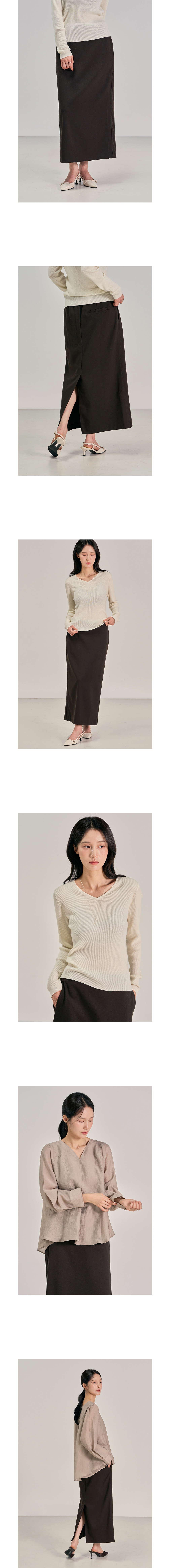 [Muse12] H라인 스티치 밴딩 스커트 (택1) 상세 이미지 3