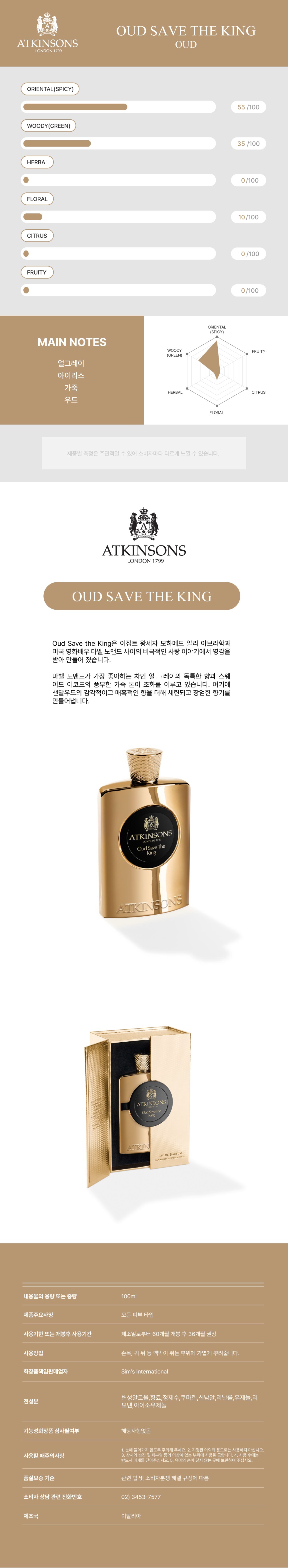 [앳킨슨1799] 오드 세이브 더 킹 EDP 100ml (3060110) 상세 이미지 1