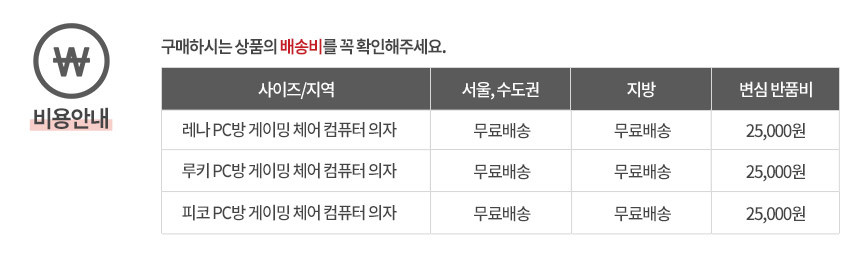 [삼익가구] PC방 게이밍 체어 컴퓨터 의자 모음전 6종 (택1) 상세 이미지 7