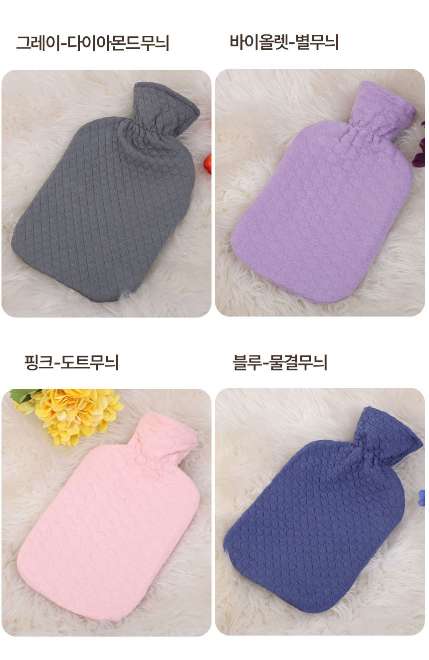 [파쉬] 보온물주머니 2L 디자인 누빔면커버 5종(택1) 상세 이미지 3