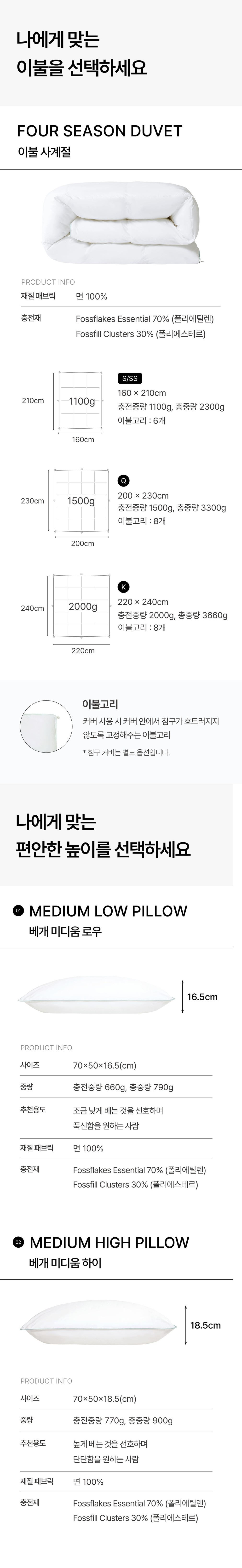 [노르딕슬립] 사계절 싱글 침구 세트 (이불1+베개1) 2종 (택1) 상세 이미지 3