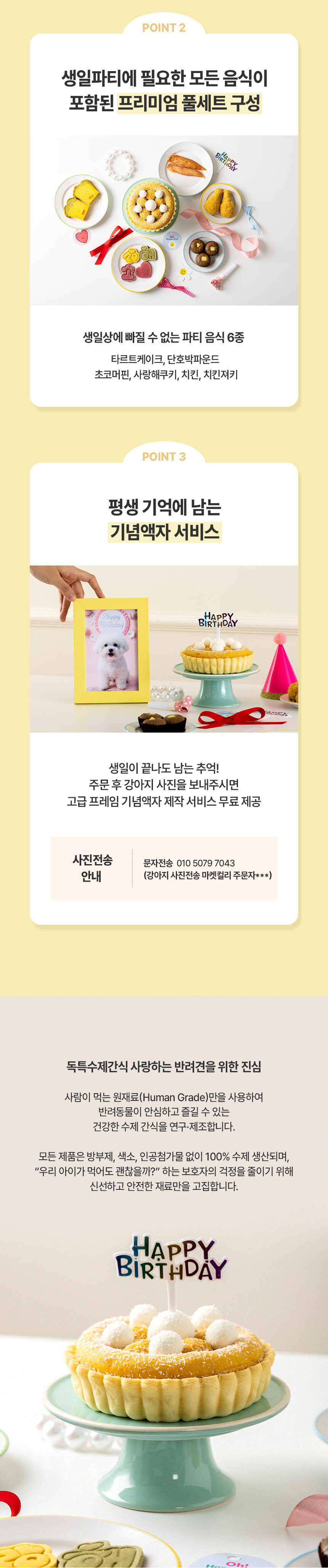 [독특수제간식] 강아지케이크 생일파티상 10종 풀 패키지(생일패키징 사진출력포함) 상세 이미지 4