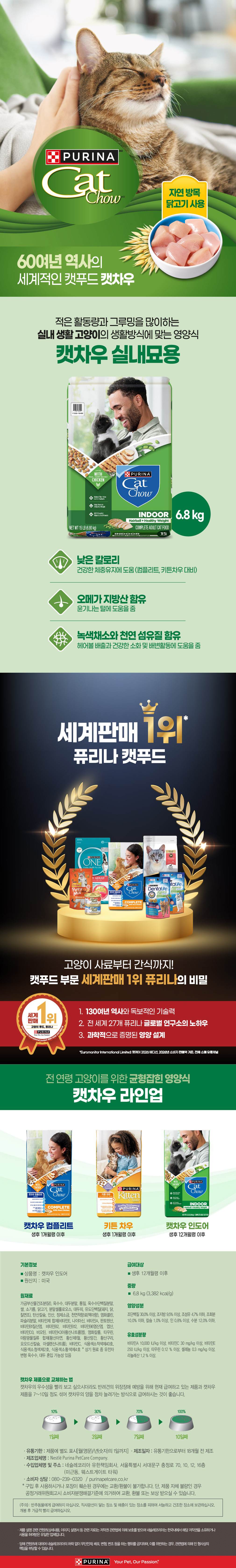 [퓨리나] 캣차우 6.8kg 2종 (택1) 상세 이미지 1
