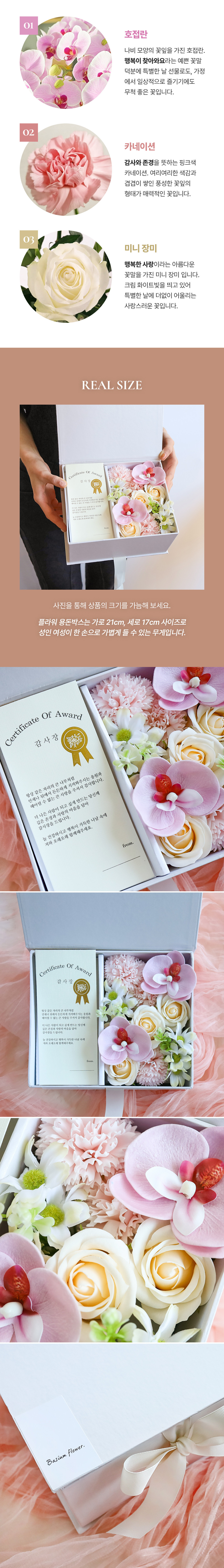 [BASIUM FLOWER] 플라워 어버이날 용돈박스+감사장 SET 상세 이미지 2