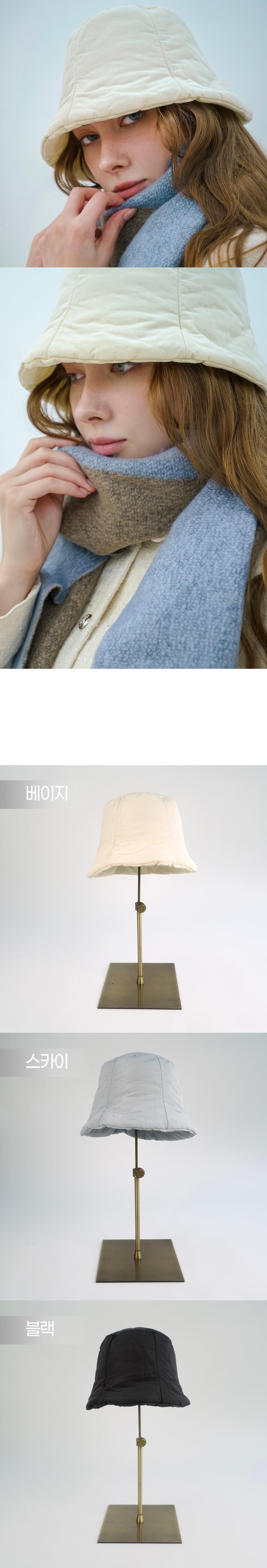 [미민]버스킹 패딩 버킷햇 3종(택1) 상세 이미지 3
