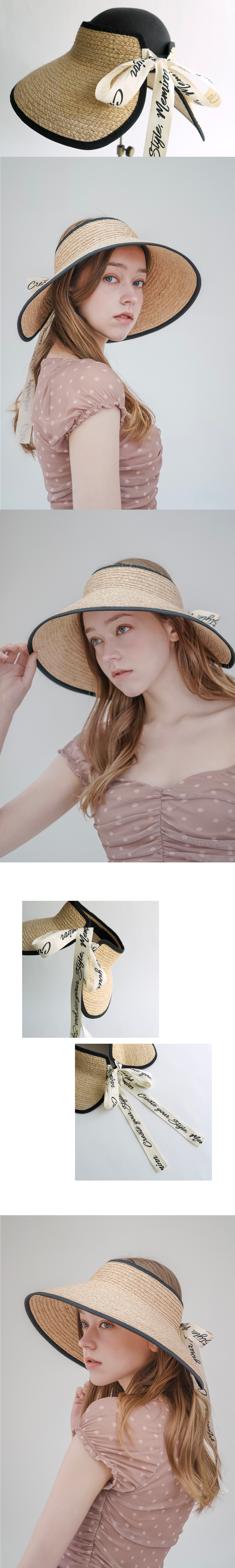 [미민] 에스파 라피아 로고썬캡 상세 이미지 2