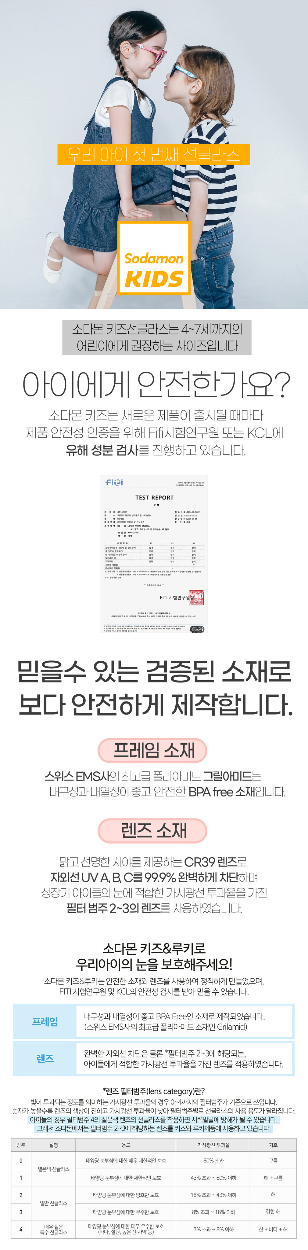 [소다몬] 키즈 자외선 차단 선글라스 12종(택1) 상세 이미지 1
