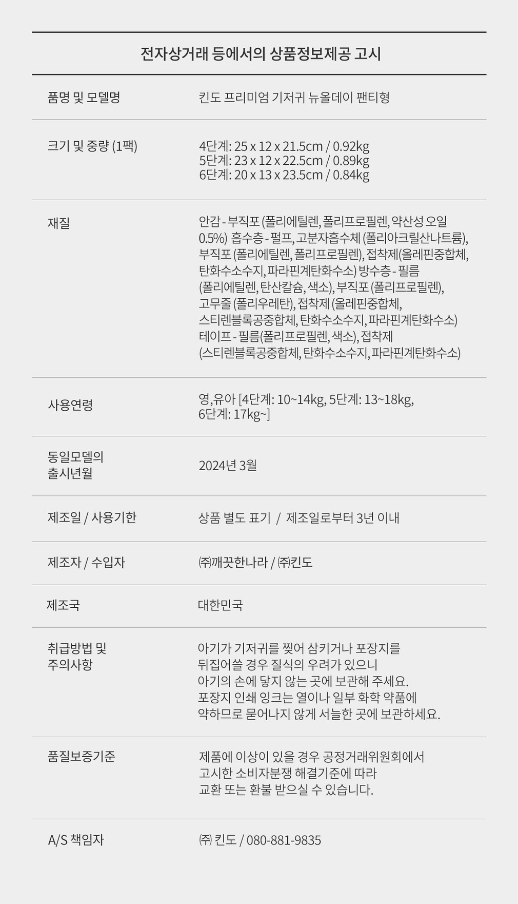 [킨도] (박스) 아이가 감탄하는 기저귀 kindoh! 여름기저귀도 역시 킨도 상세 이미지 7