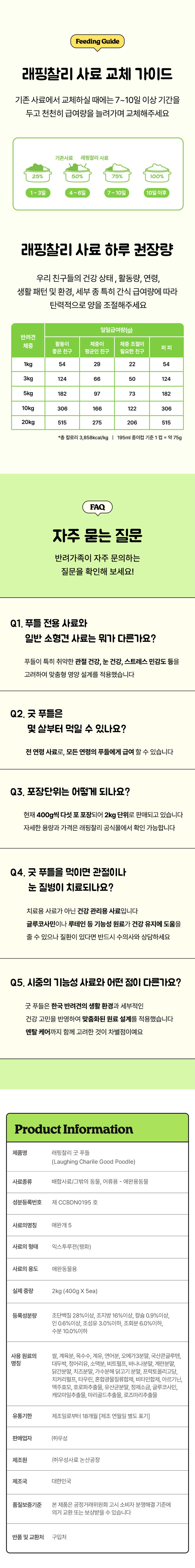 [래핑찰리] 기능성사료 굿 푸들 2kg (굿 푸들 단품) 상세 이미지 4