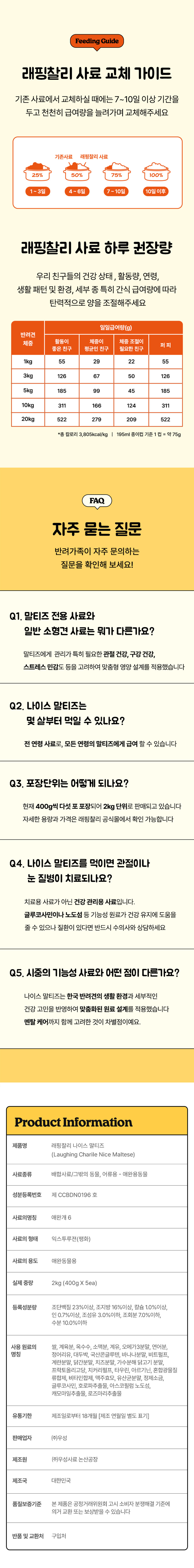 [래핑찰리] 기능성사료 나이스 말티즈 2kg (나이스 말티즈 단품) 상세 이미지 4