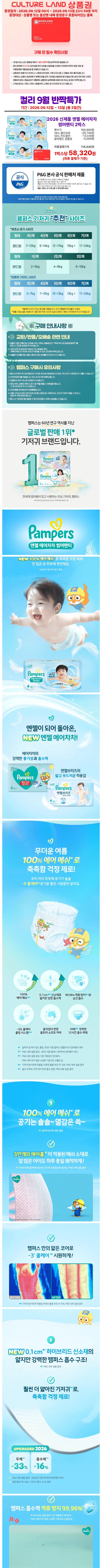 [팸퍼스] 팬티형 2박스 기저귀 BEST 모음 상세 이미지 1