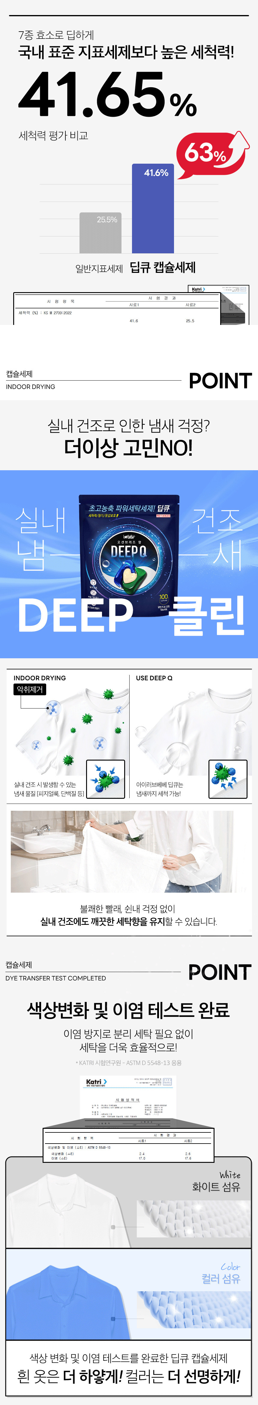 [아이러브베베] 딥큐 캡슐세제 오션브리즈 100개입 3in1 대용량 실내건조 드럼일반 겸용 상세 이미지 5