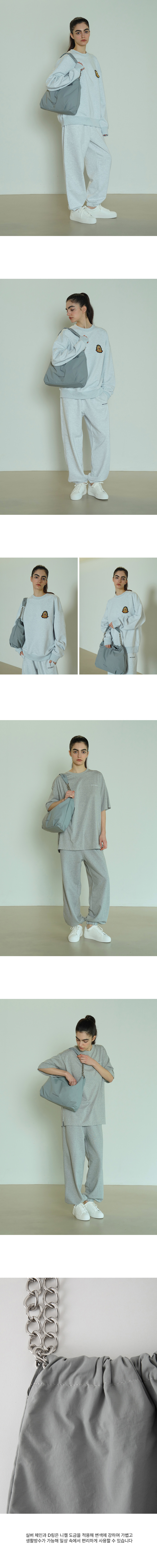 [뤼드유제니] Sun Regen Nylon Small Hobo Bag - Grey (GREY) 상세 이미지 2