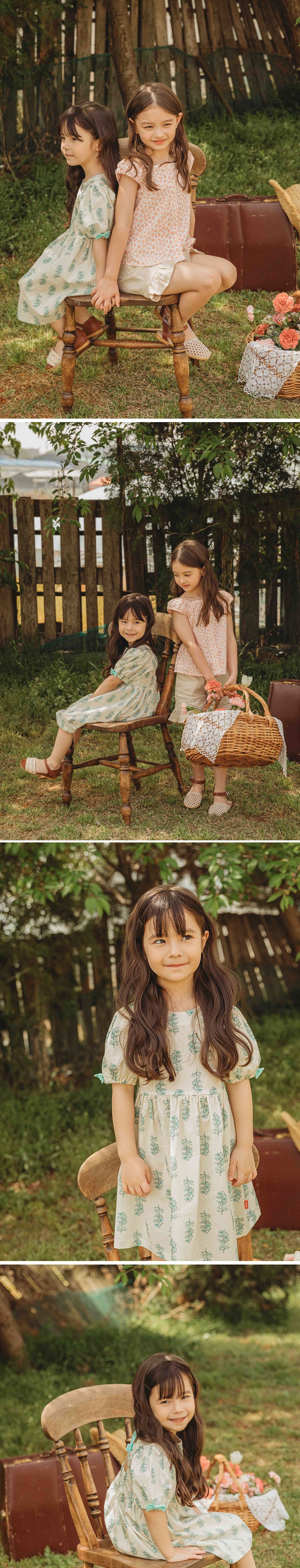 [오즈키즈] 블루리프 여아 원피스 아이보리 상세 이미지 1