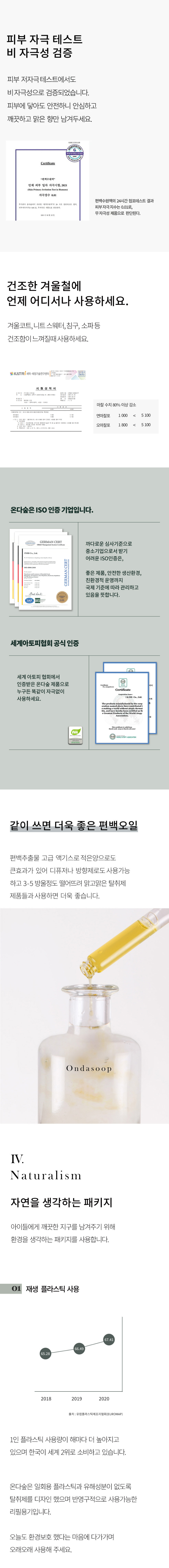 [온다숲] 피톤치드 편백수 룸스프레이 리필용 1L (단일상품) 상세 이미지 7